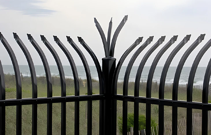 Curved Aluminum Fence 3